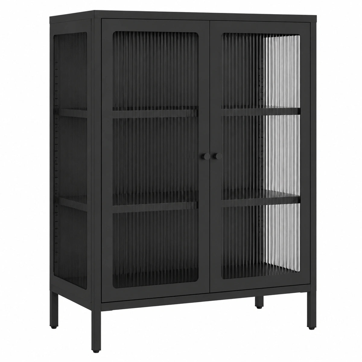 Kommode – 80 cm, Schwarz, für Wohnzimmer und Flur