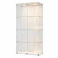 Glasvitrine – mit LED-Beleuchtung, aus Glas, für Wohnzimmer und Schlafzimmer