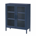 Vitrinenschrank – 80 × 101,5 × 40 cm, mit Ablagen, aus Glas