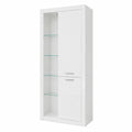 Vitrinenschrank – 37 cm, mit Stauraum, mit LED-Beleuchtung, mit mehreren Türen