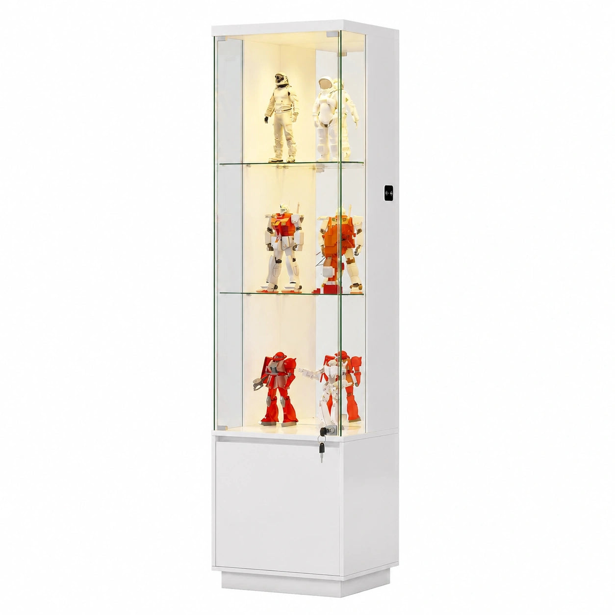 Vitrine – mit LED-Beleuchtung, für Wohnzimmer und Büro