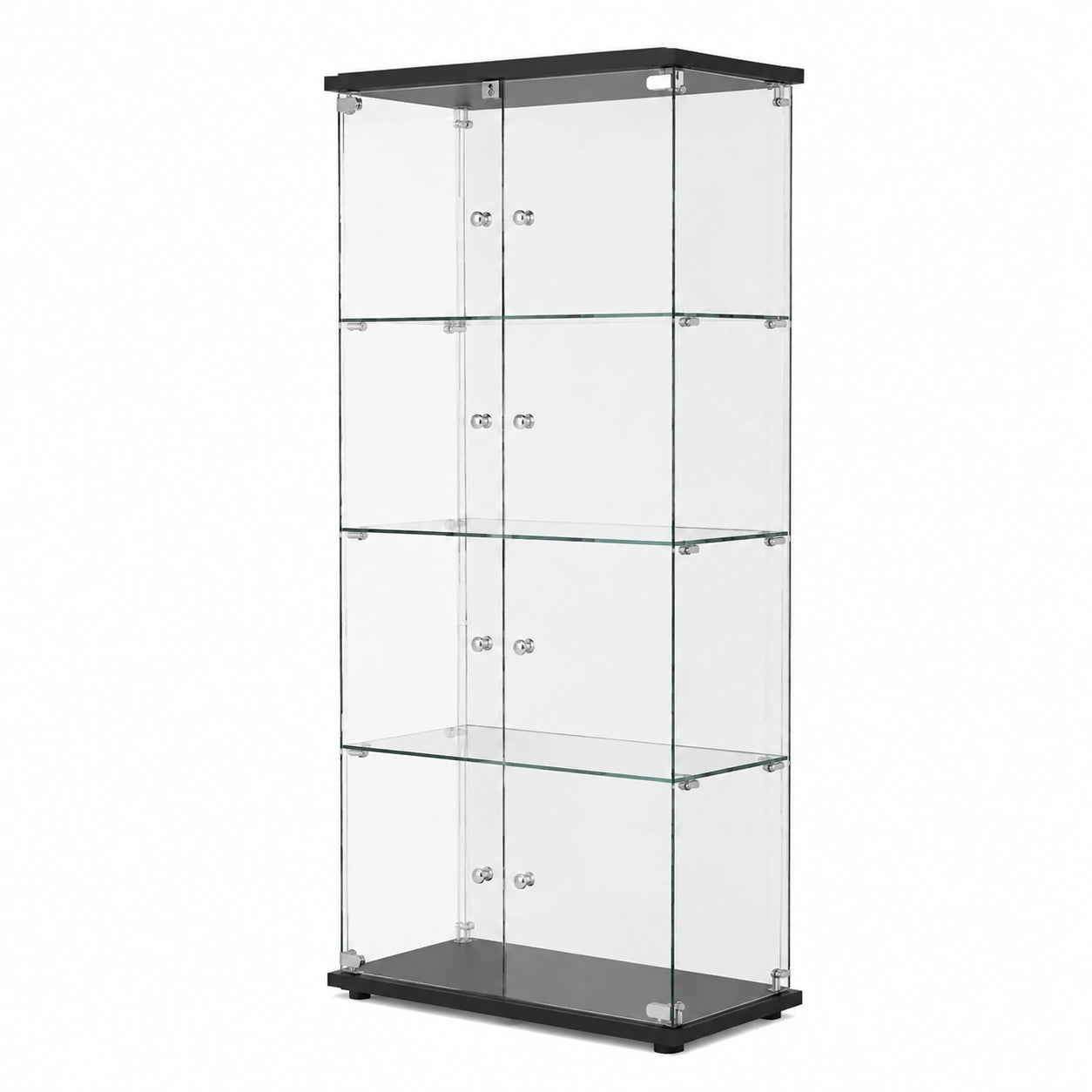 Schrank – mit LED-Beleuchtung, mit mehreren Türen, aus Glas