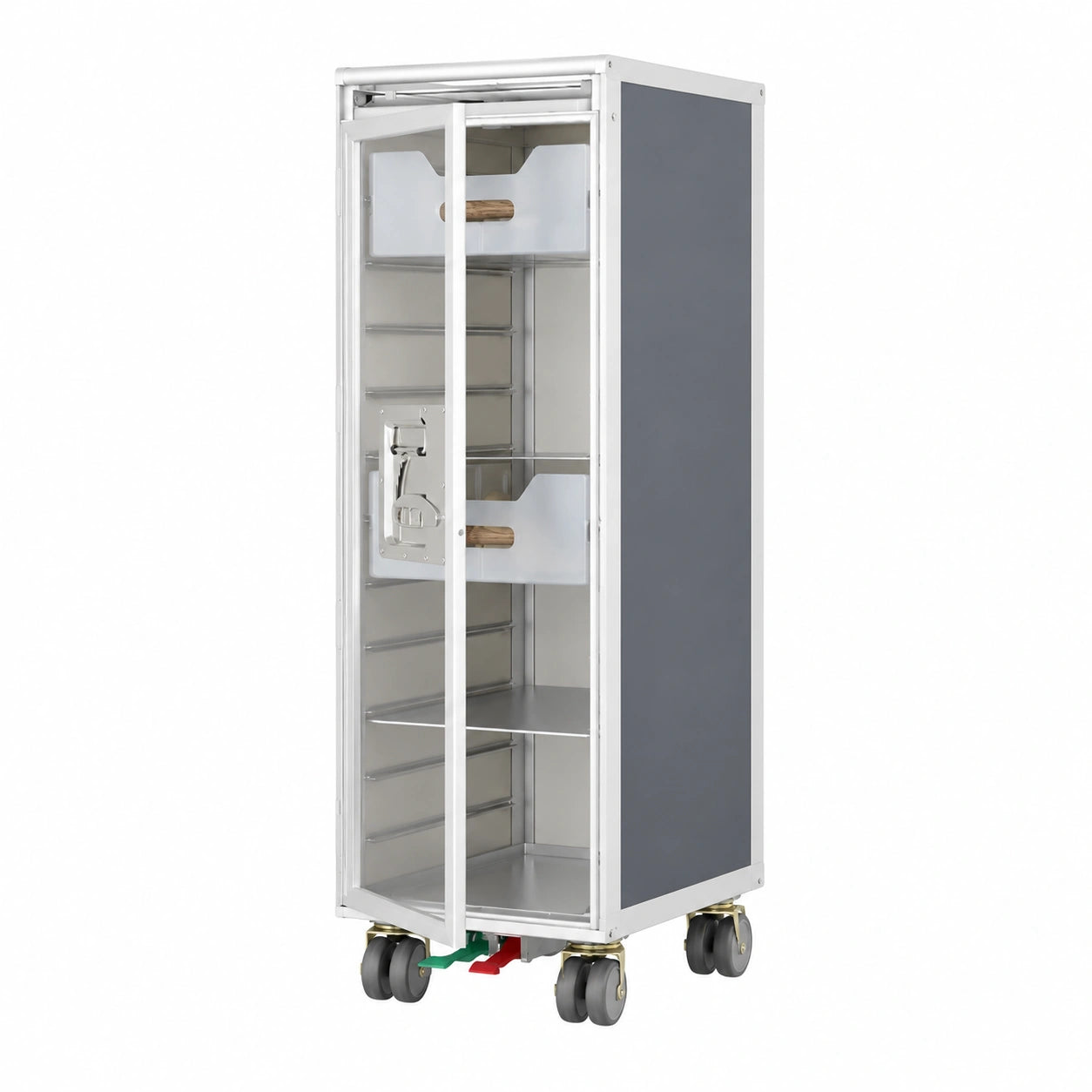 Büroschrank – Industriestil, aus Glas, Anthrazit