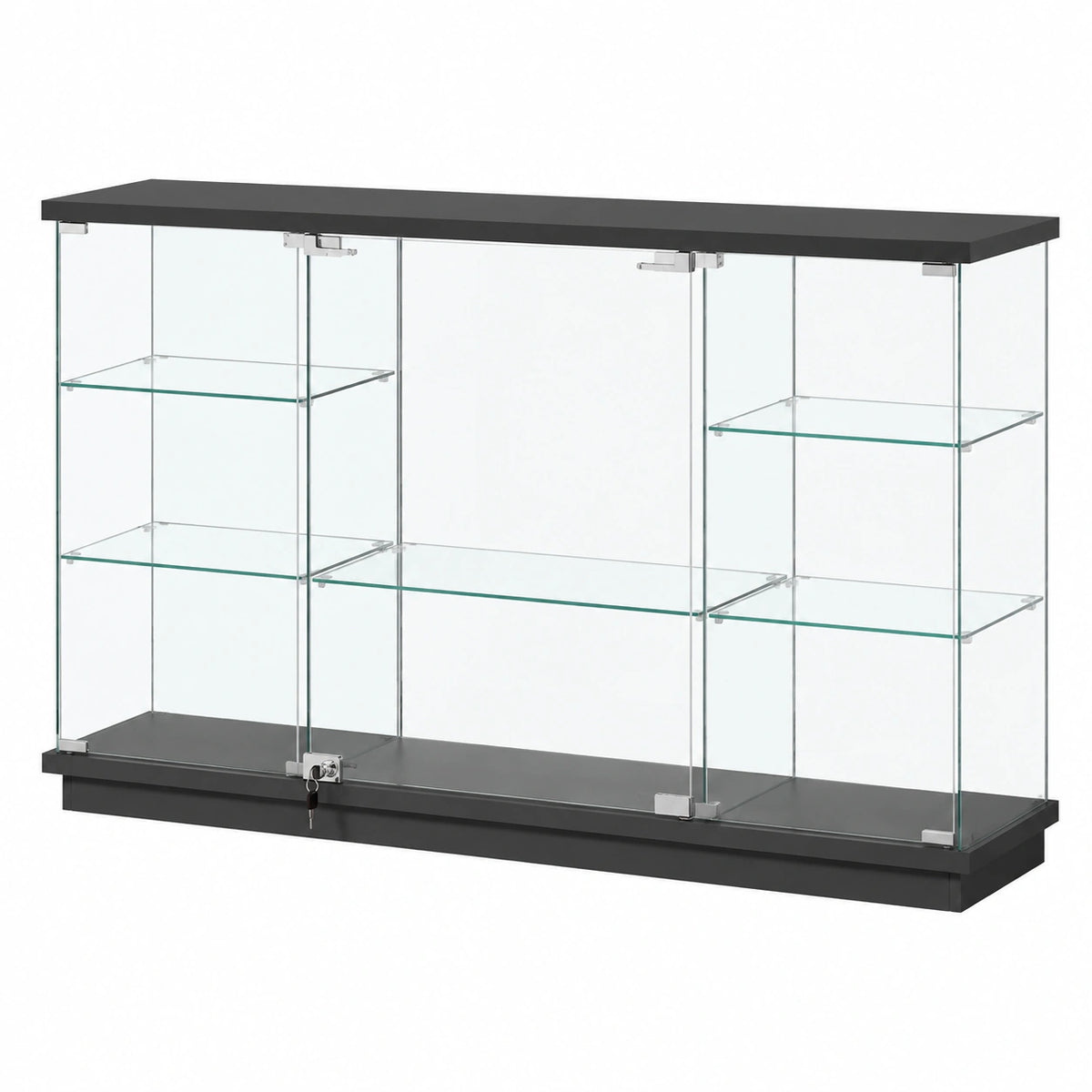 Glasvitrine – Schwarz, für Wohnzimmer