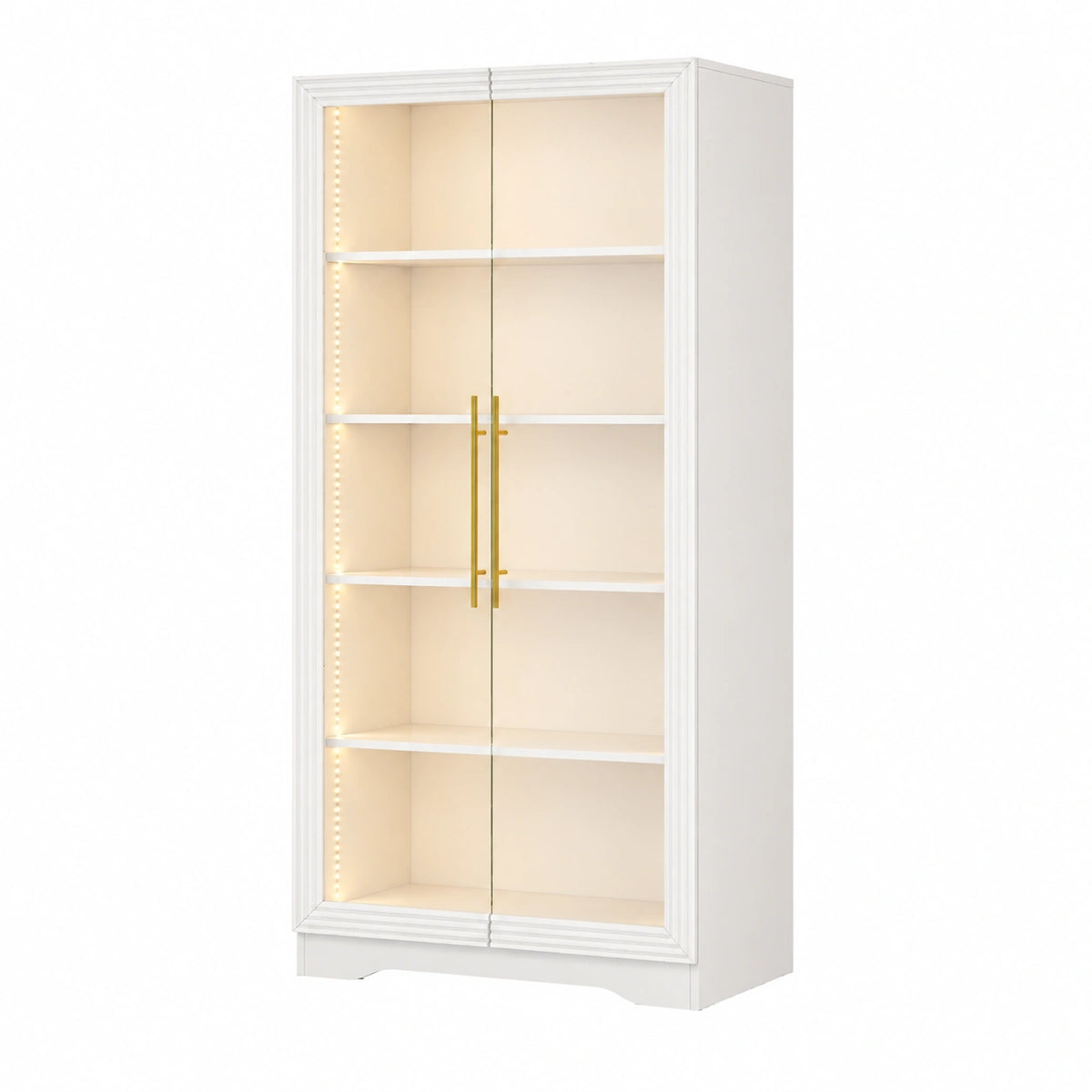 Glasvitrine – moderner Stil, mit LED-Beleuchtung, für Wohnzimmer und Schlafzimmer