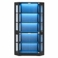 Vitrine – 180 cm, mit LED-Beleuchtung, für Wohnzimmer und Schlafzimmer