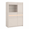Vitrine – 95,3 cm, mit mehreren Türen, aus Holzwerkstoff und Eichenholz