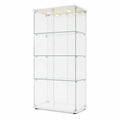 Glasvitrine – 164 × 80 × 36 cm, moderner Stil, mit LED-Beleuchtung, mit mehreren Türen