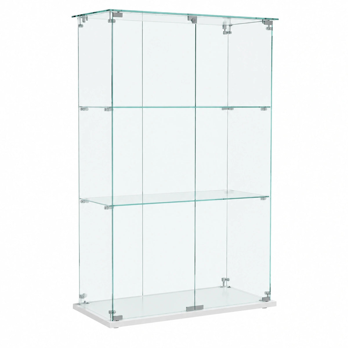 Glasvitrine – mit LED-Beleuchtung, für Wohnzimmer und Büro