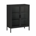 Sideboard – 101,5 × 80 × 40 cm, aus Stahl, Schwarz